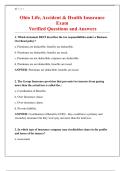 Ohio Life&comma; Accident & Health Insurance Exam &ndash; Complete 2025 Prep Guide with Verified Questions and Answers