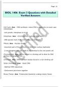 BIOL 1406- Exam 3 Questions with Detailed  Verified Answers 