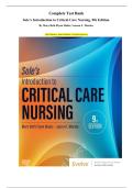 Complete Test Bank Sole&rsquo;s Introduction to Critical Care Nursing&comma; 9th Edition&period; By Mary Beth Flynn Makic&comma; Lauren T&period; Morata&period; &lpar;All Chapters&comma; Latest Edition&comma; Verified Answers&rpar;
