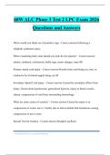 68W ALC Phase 3 Test 2 LPC Exam 2026 Questions and Answers