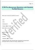 C190 Pre-Assessment Questions with Detailed  Verified Answers
