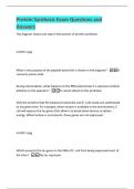 Protein Synthesis Exam Questions and  Answers 