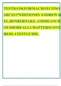 Test Bank for Macroeconomics 11th Edition by Abel&comma; Bernanke&comma; Croushore &vert; All Chapters &vert; Complete Q&A