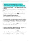 PSYC 319 Developmental Differences &  Neurodiversity Exam Questions and Answers 