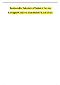 Test Bank for Principles of Pediatric Nursing: Caring for Children, 8th Edition Ball • Bindler • Cowen