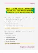 ANCC AGACNP - Frances Guide Review Questions and Correct Answers&sol; Latest Update 2025&sol;2026 &sol; Already Graded A&plus;&period;