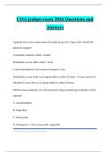COA jcahpo exam 2026 Questions and Answers