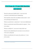 COA Exam ch&period; 1 Exam 2026 Questions and Answers