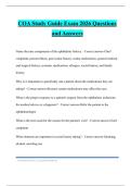 COA Study Guide Exam 2026 Questions and Answers