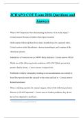 JCHAPO COT Exam 2026 Questions and Answers