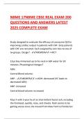 NBME 17NBME CBSE REAL EXAM 200  QUESTIONS AND ANSWERS LATEST  2025 COMPLETE EXAM 