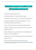 Ophthalmic assistant Bundled Tests 2026 Questions and Answers