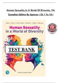 Test Bank &sol; Study Companion &mdash; Human Sexuality in a World of Diversity &lpar;7th Canadian Edition&comma; Chapters 1&ndash;18&rpar;