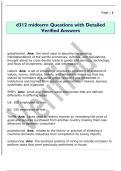 d312 midterm Questions with Detailed  Verified Answers