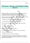 D312 Exam 1 Questions with Detailed Verified  Answers