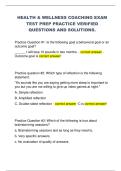 HEALTH & WELLNESS COACHING EXAM TEST PREP PRACTICE VERIFIED QUESTIONS AND SOLUTIONS&period;