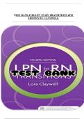 TEST BANK FOR LPN TO RN TRANSITIONS 4TH EDITION BY CLAYWELL