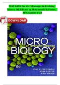 Test Bank &ndash; Microbiology&colon; An Evolving Science&comma; 6th Edition by Joan L&period; Slonczewski & John W&period; Foster &lpar;Latest 2025&sol;2026 Update &vert; Complete Study Guide &vert; Microbiology & Biology Exam Prep with Correct Answers&rpar;