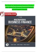 Test Bank – Multinational Business Finance, 16th Edition by Eiteman, Stonehill & Moffett (Latest 2025/2026 Update | Complete Study Guide & Exam Prep with Correct Answers)