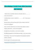 Microbiology Fortis Exam 2026 Questions and Answers