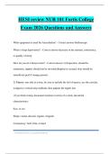 HESI review NUR 101 Fortis College Exam 2026 Questions and Answers