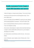 Health Assessment Fortis Chapter 1 Exam 2026 Questions and Answers