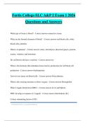 Fortis College-SLC A&P 2 Exam 1 2026 Questions and Answers