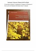 Counseling in Schools&colon; Comprehensive Programs of Responsive Services for All Students &ndash; 6th Edition &lpar;John G&period; Schmidt&rpar; &ndash; Instructor&rsquo;s Resource Manual with Test Bank &ndash; Chapters 1&ndash;13
