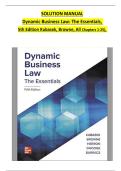 Solution Manual for Dynamic Business Law&colon; The Essentials&comma; 5th Edition &ndash; Kubasek & Browne &vert; Latest 2025&sol;2026 Update 