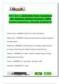 HFA Test 3 &ndash; Exam Prep 2025&sol;2026 &vert; 100&plus; Questions &vert; Financial Literacy&comma; Leverage&comma; Ratios & Valuation