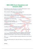 MKC SWE Exam Questions and Answers 2025