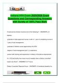 Indiana HFA Exam 2025&sol;2026 &vert; 150&plus; Questions &vert; Resident Rights&comma; Licensure&comma; Facility Operations & In-Service Requirements