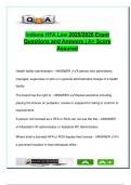 Indiana HFA Law Exam 2025&sol;2026 &vert; 180&plus; Questions &vert; Licensing&comma; AIT Rules&comma; Resident Rights & Infection Control Compliance