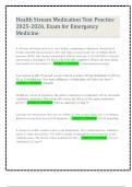Health Stream Medication Test Practice 2025-2026&comma; Exam for Emergency Medicine