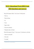 WGU Educational Psych D094 Exam 2026 Questions and Answers