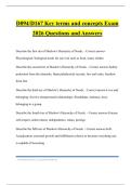 D094&sol;D167 Key terms and concepts Exam 2026 Questions and Answers