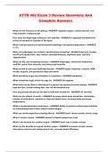 ATTR 462 Exam 3 Review Questions And Complete Answers 