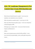 QAL "B" Landscape Management & Pest Control Chpt 4 Exam 2026 Questions and Answers