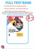 Solutions Manual for  College Accounting&colon; A Practical Approach&comma; 14th Canadian Edition  by Jeffrey Slater&comma; Brian Zwicker&comma; Debra Good&period;
