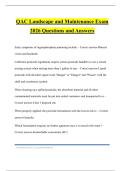 QAC Landscape and Maintenance Exam 2026 Questions and Answers