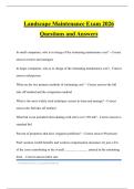Landscape maintenance Bundled Tests 2026 Questions and Answers