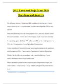 QAL Laws and Regs Exam 2026 Questions and Answers