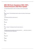 MIS 309 Exam Questions With 100&percnt; Solved Answers 2025 New Update