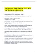 Tennessee Real Estate Test with 100&percnt; Correct Answers 