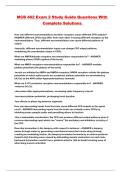 MCB 462 Exam 2 Study Guide Questions With Complete Solutions 