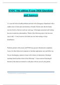 ENPC 5th edition Exam 2026 Questions and Answers