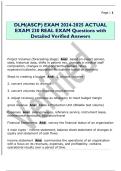 DLM&lpar;ASCP&rpar; EXAM 2024-2025 ACTUAL  EXAM 230 REAL EXAM Questions with  Detailed Verified Answers