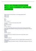MTTC 103 EXAM QUESTIONS WITH 100&percnt; CORRECT DETAILED ANSWERS 
