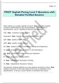 FDOT Asphalt Paving Level 2 Questions with  Detailed Verified Answers 