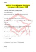 NUR155 Exam 4 Review Questions and Answers Graded A&plus; 2025